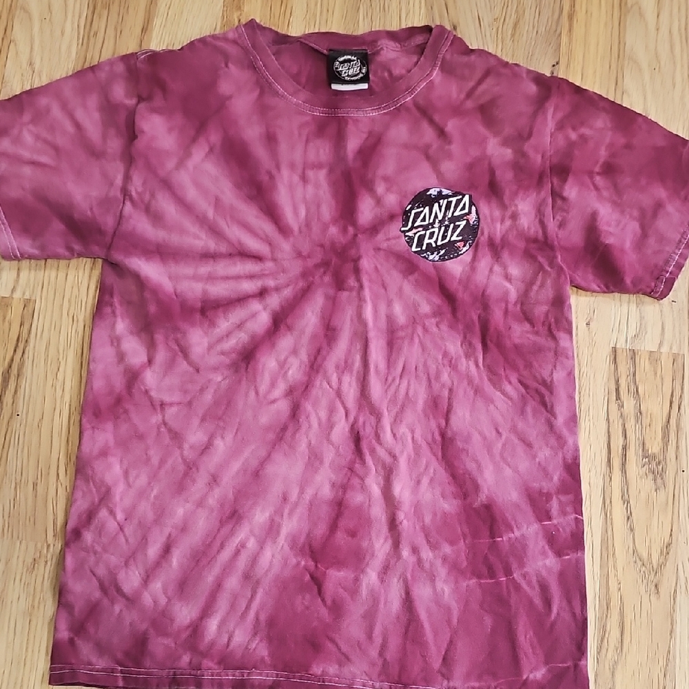 Santa Cruz Skateboards T-Shirt - Maroon Tie-Dye